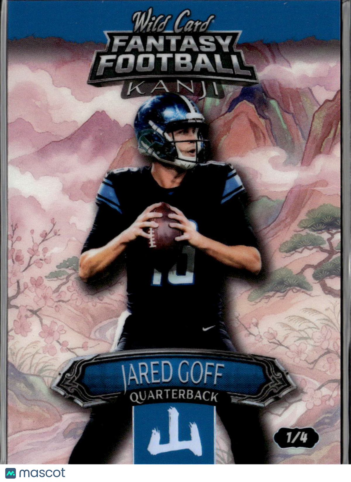 Jared Goff 2026 Wild Card Fantasy Football Kanji 1/4 Detroit Lions