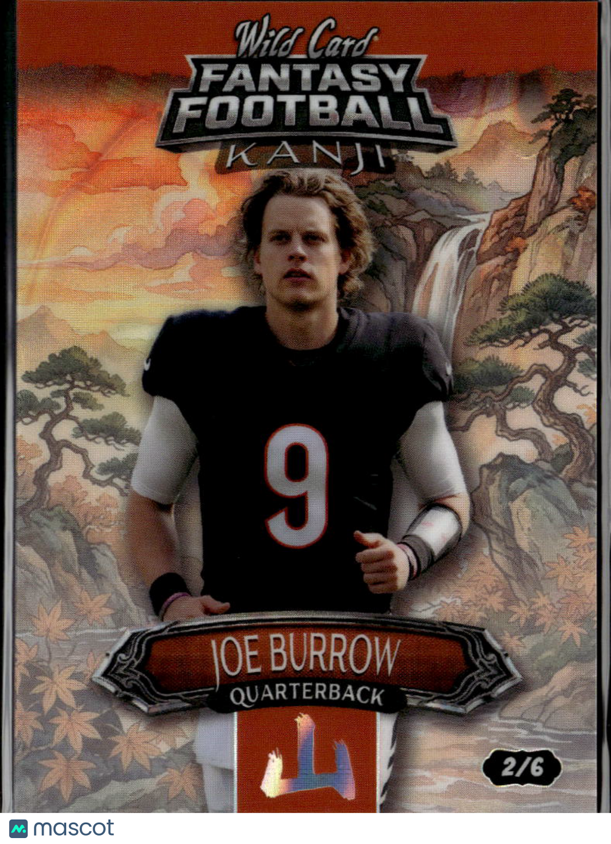 Joe Burrow 2026 Wild Card Fantasy Football Kanji 2/6 Cincinnati Bengals
