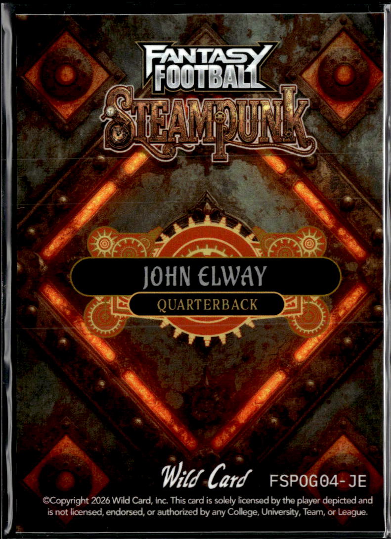 John Elway 2026 Wild Card Fantasy Football Steampunk 1/8 Denver Broncos