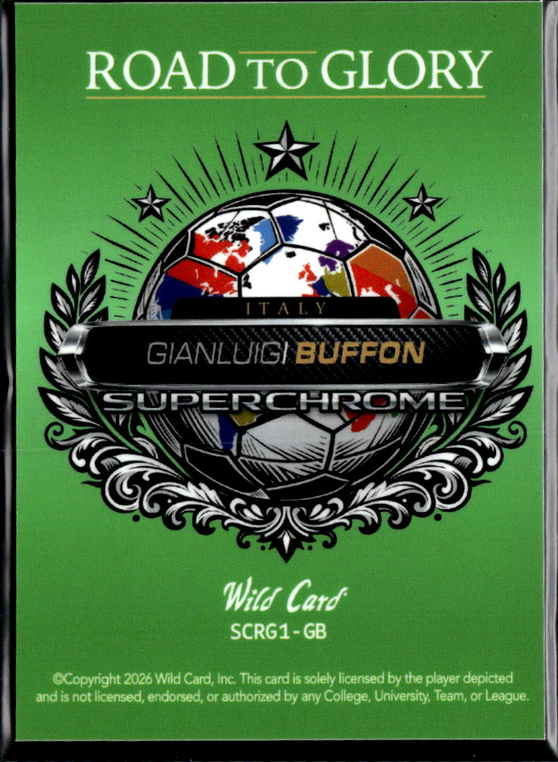 Gianluigi Buffon 2026 Wild Card Road to Glory Superchrome 2/5 Italy