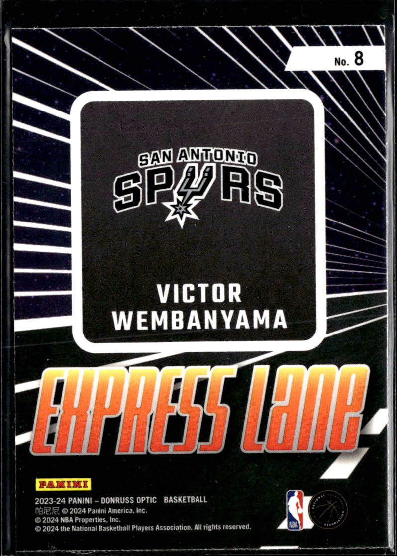 Victor Wembanyama 2023-24 Optic Express Lane Rookie RC San Antonio Spurs