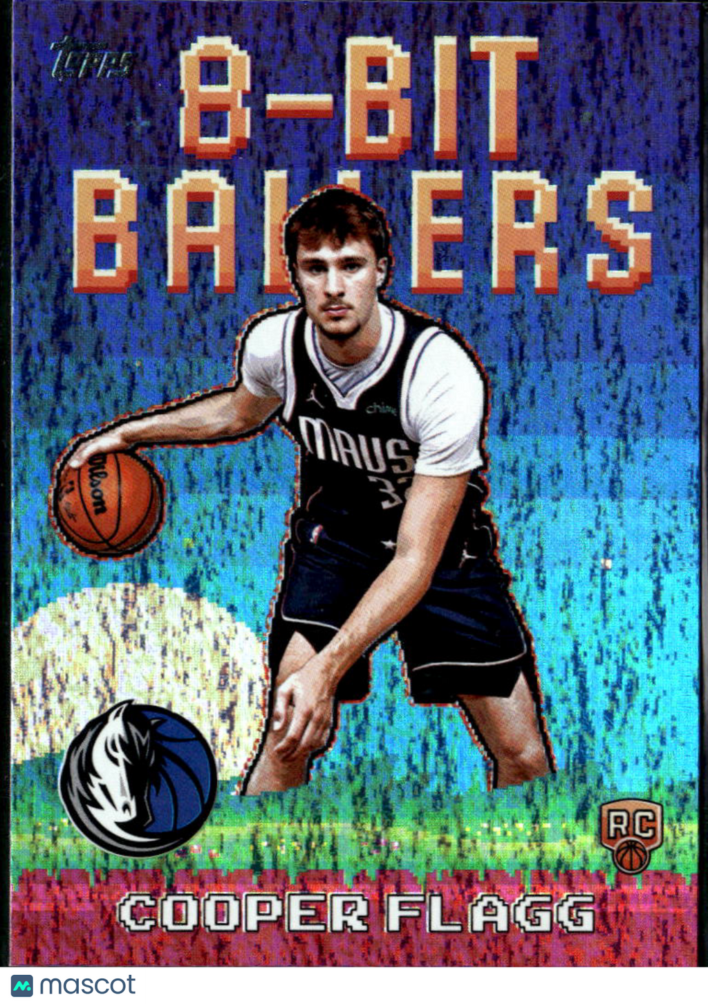 Cooper Flagg 2025 Topps 8-Bit Ballers Sand Glitter RC Dallas Mavericks