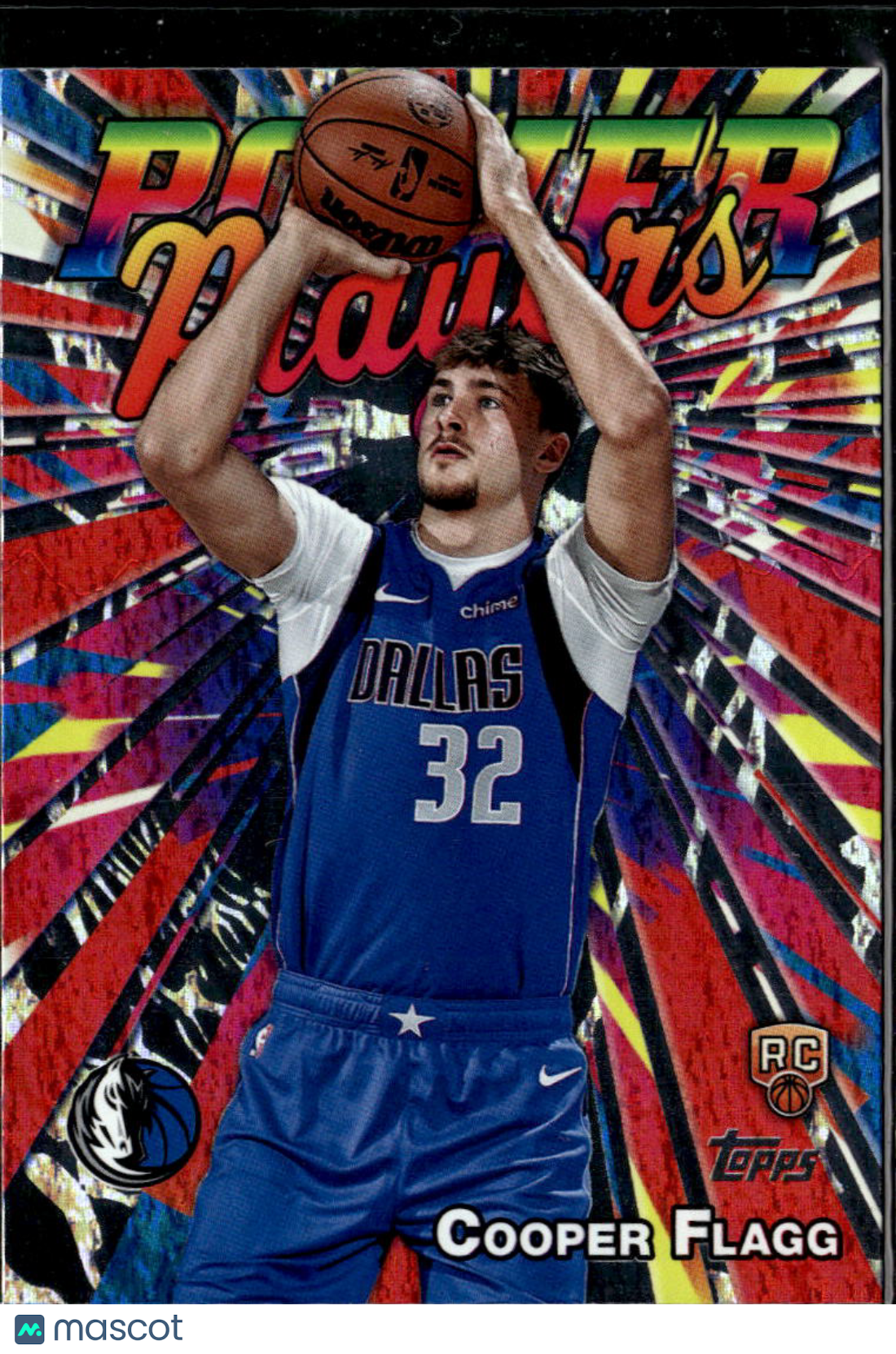 Cooper Flagg 2025 Topps Power Players Sand Glitter Rookie RC Dallas Mavericks