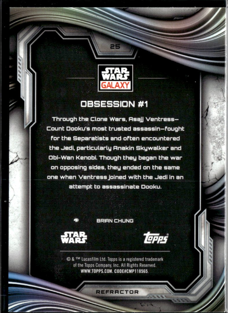 Obsession #1 2025 Topps Star Wars Galaxy Refractor #25
