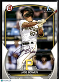 Jase Bowen 2023 Bowman 1st IP Auto Inscription Autograph Pittsburgh Pirates