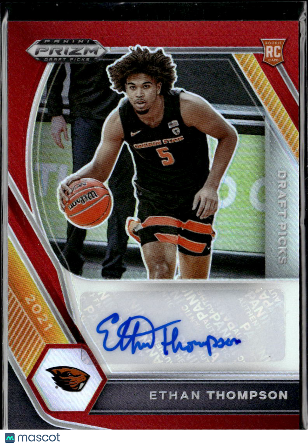 Ethan Thompson 2021 Prizm Draft Auto Autograph RC /199 Oregon State Beavers