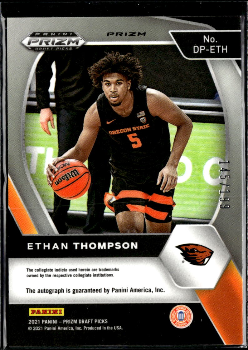 Ethan Thompson 2021 Prizm Draft Auto Autograph RC /199 Oregon State Beavers