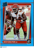 Nick Bolton 2021 Optic Rated Rookie RC Aqua /299 Kansas City Chiefs