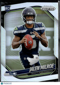 Jalen Milroe 2025 Panini Prizm Silver Prizm RC Seattle Seahawks