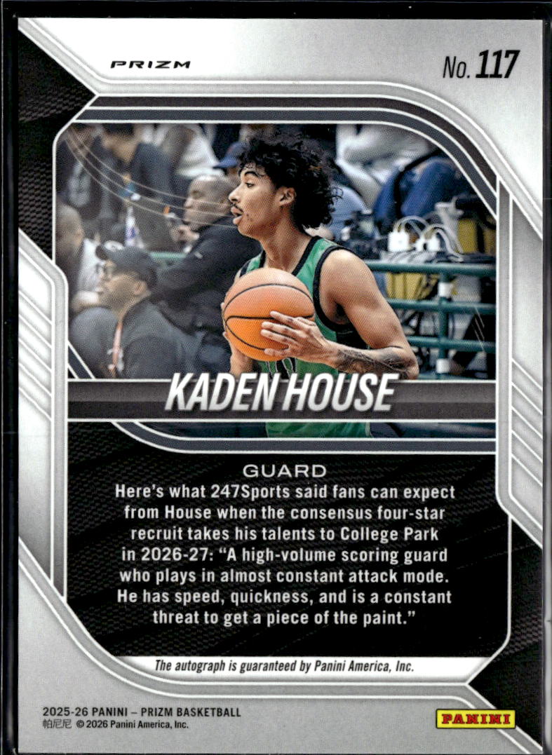 Kaden House 2026 Panini Prizm Auto Autograph Green RC Rookie