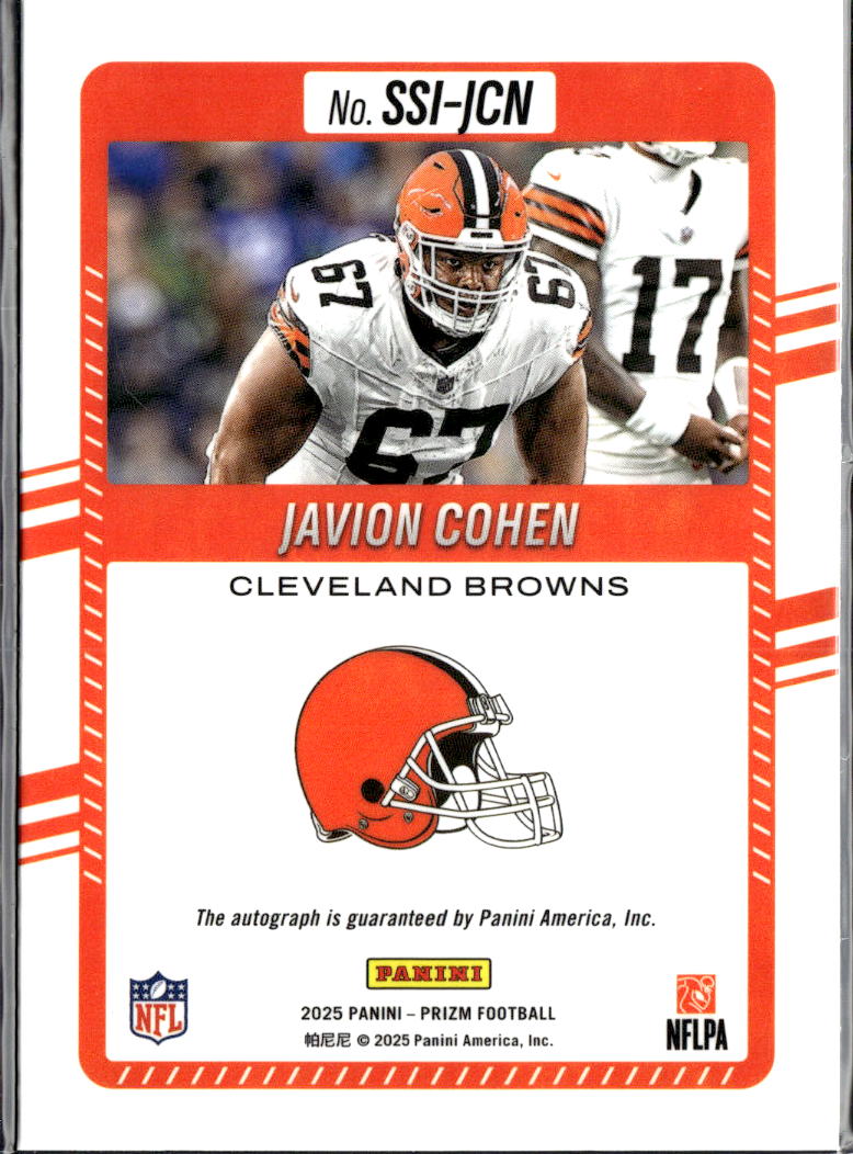 Javion Cohen 2025 Prizm Auto Autograph Silver Cleveland Browns