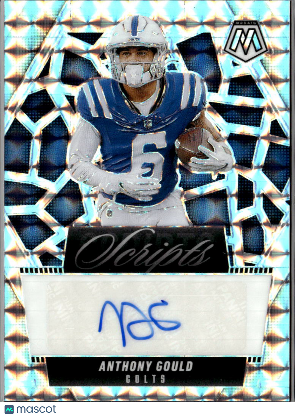 Anthony Gould 2025 Mosaic Scripts Auto Autograph Indianapolis Colts