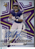 Tai Felton 2025 Rookies & Stars RC Auto Autograph /349 Minnesota Vikings