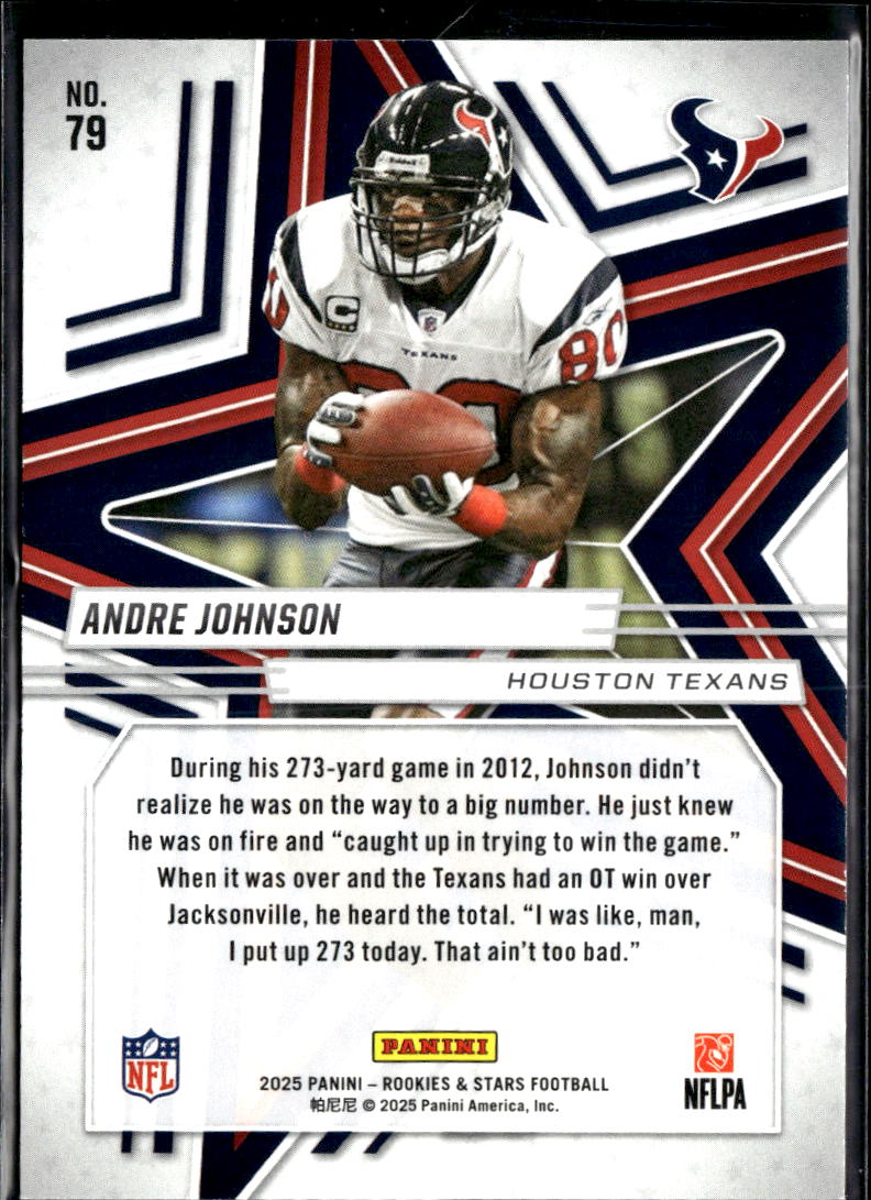 Andre Johnson 2025 Rookies & Stars Purple 136/999 Houston Texans