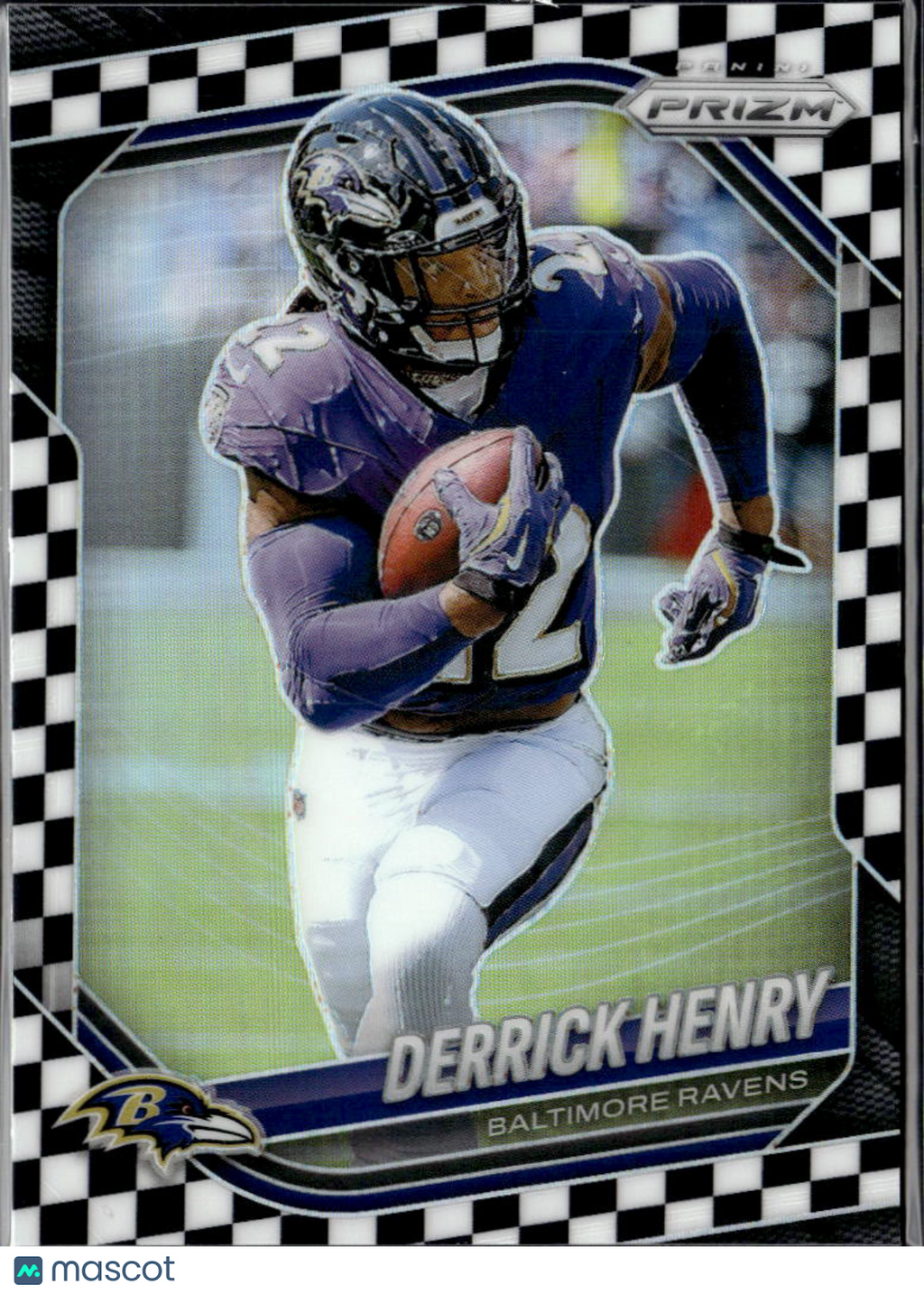 Derrick Henry 2025 Prizm Black White Checkerboard SSP Baltimore Ravens