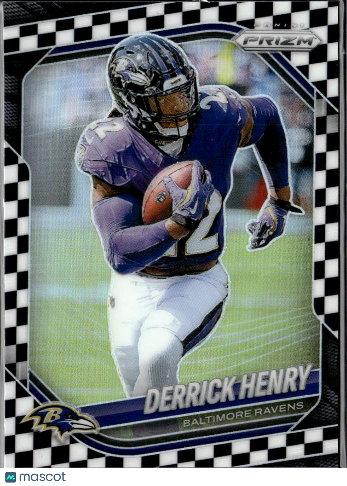 Derrick Henry 2025 Prizm Black White Checkerboard SSP Baltimore Ravens