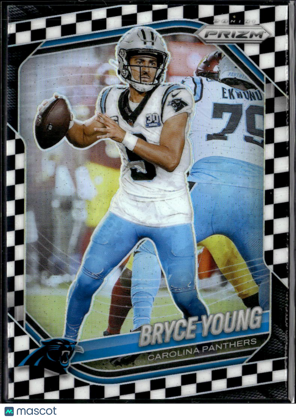 Bryce Young 2025 Prizm Black White Checkerboard SSP Carolina Panthers