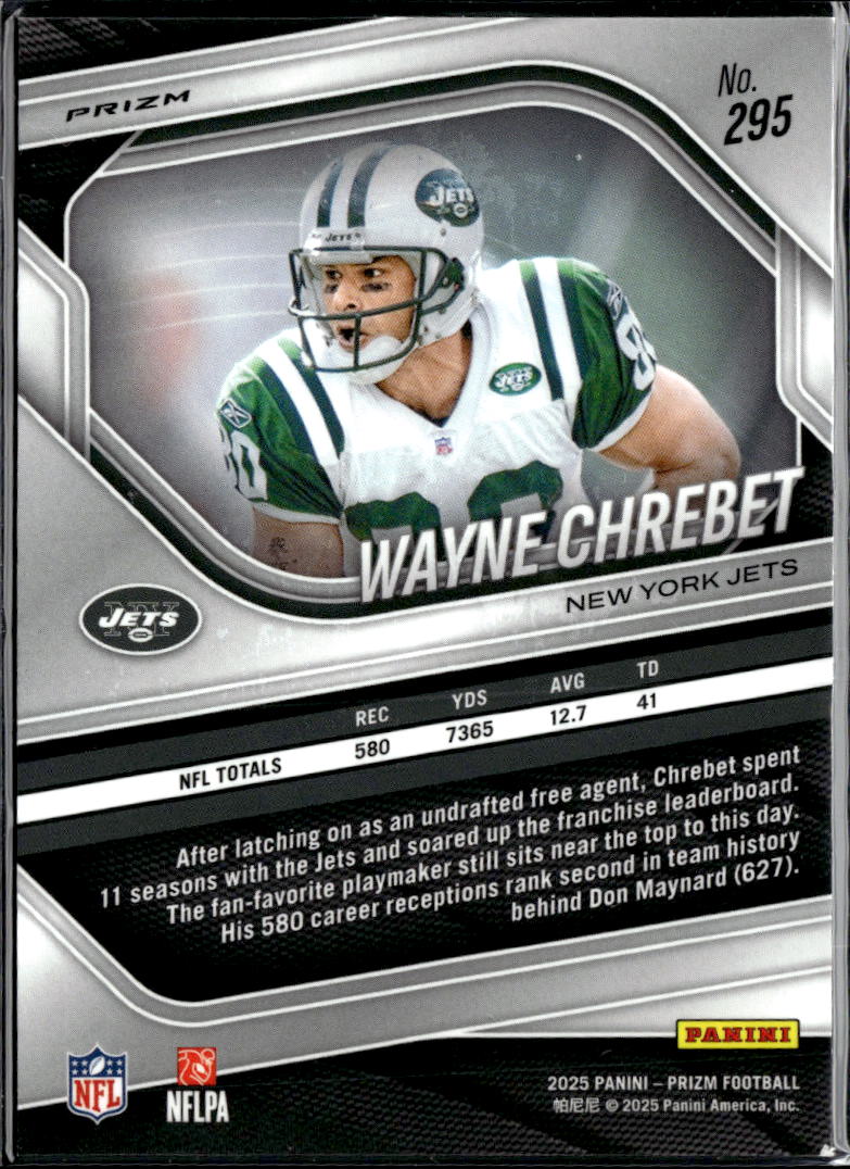 Wayne Chrebet 2025 Prizm Black White Checkerboard SSP New York Jets