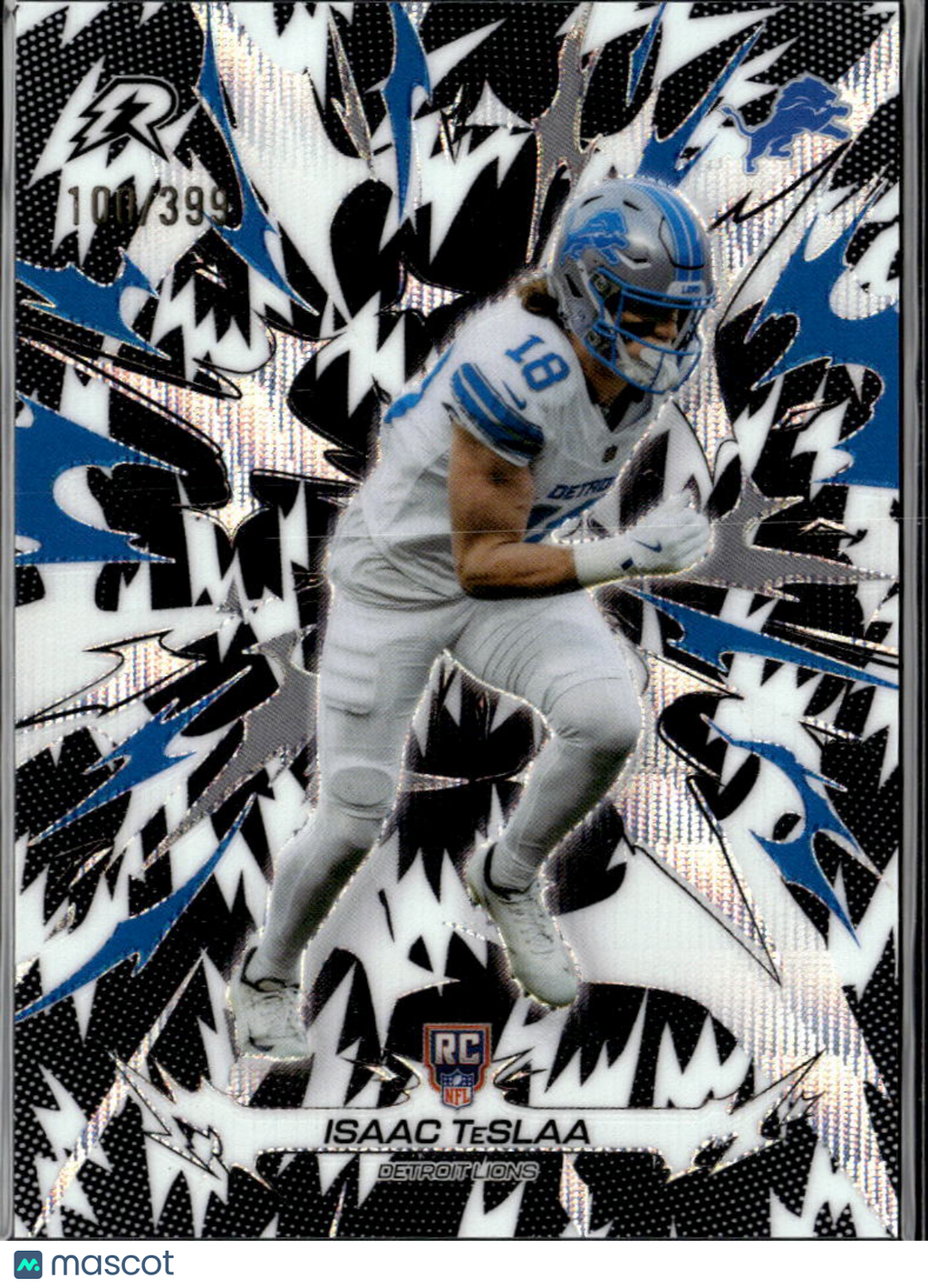 Isaac TeSlaa 2026 Topps Resurgence Black Rookie RC 100/399 Detroit Lions
