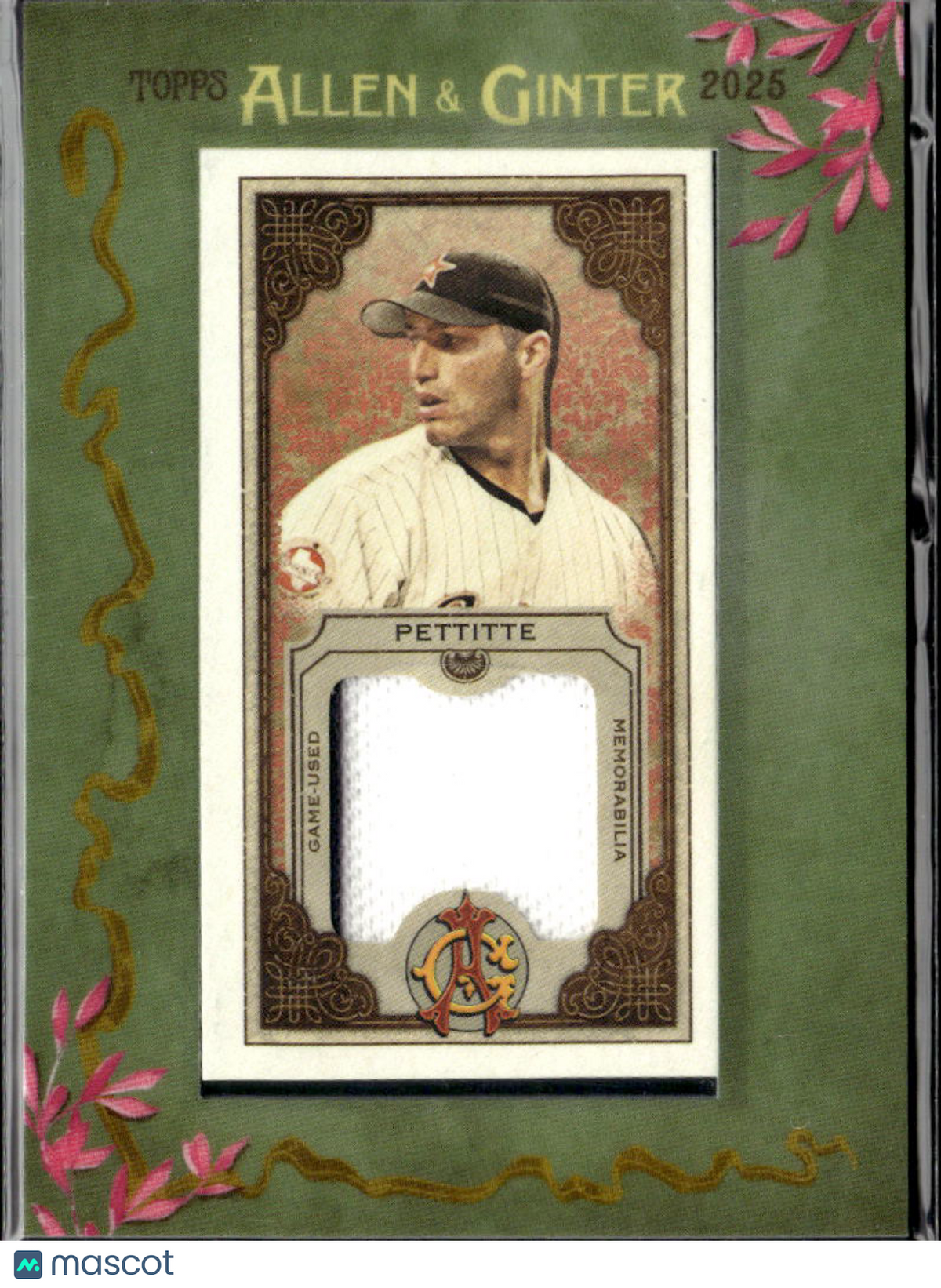 Andy Pettitte 2025 Topps Allen & Ginter Game Worn Jersey Patch Houston Astros