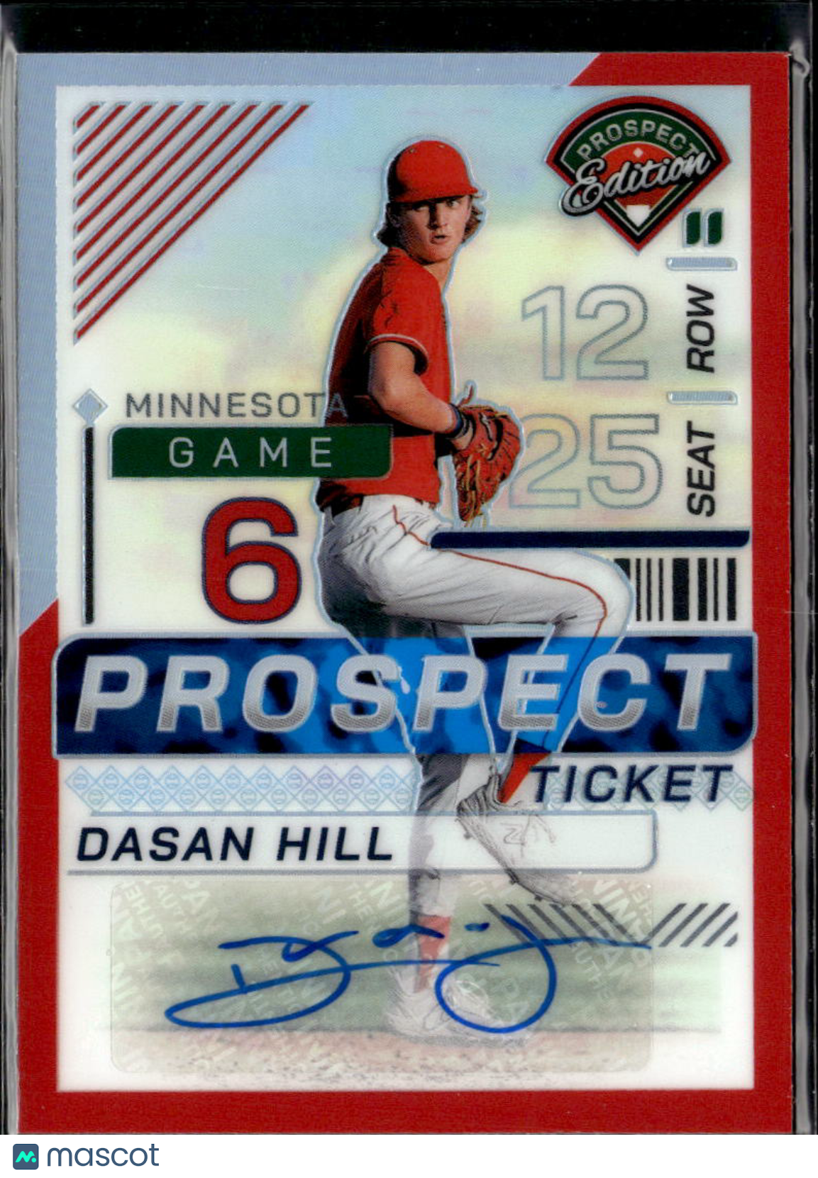 Dasan Hill 2024 Prospect Edition Auto Autograph RC Twins 10/199
