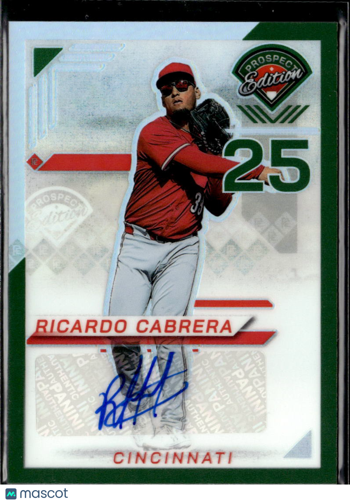 Ricardo Cabrera 2025 Prospect Edition Auto Autograph Cincinnati Reds