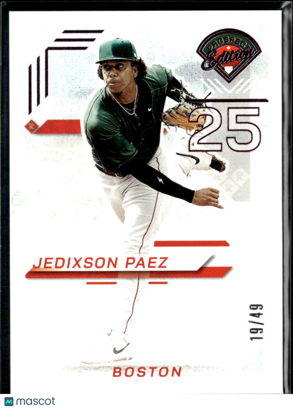 Jedixson Paez 2025 Panini Prospect Edition /49 Boston Red Sox