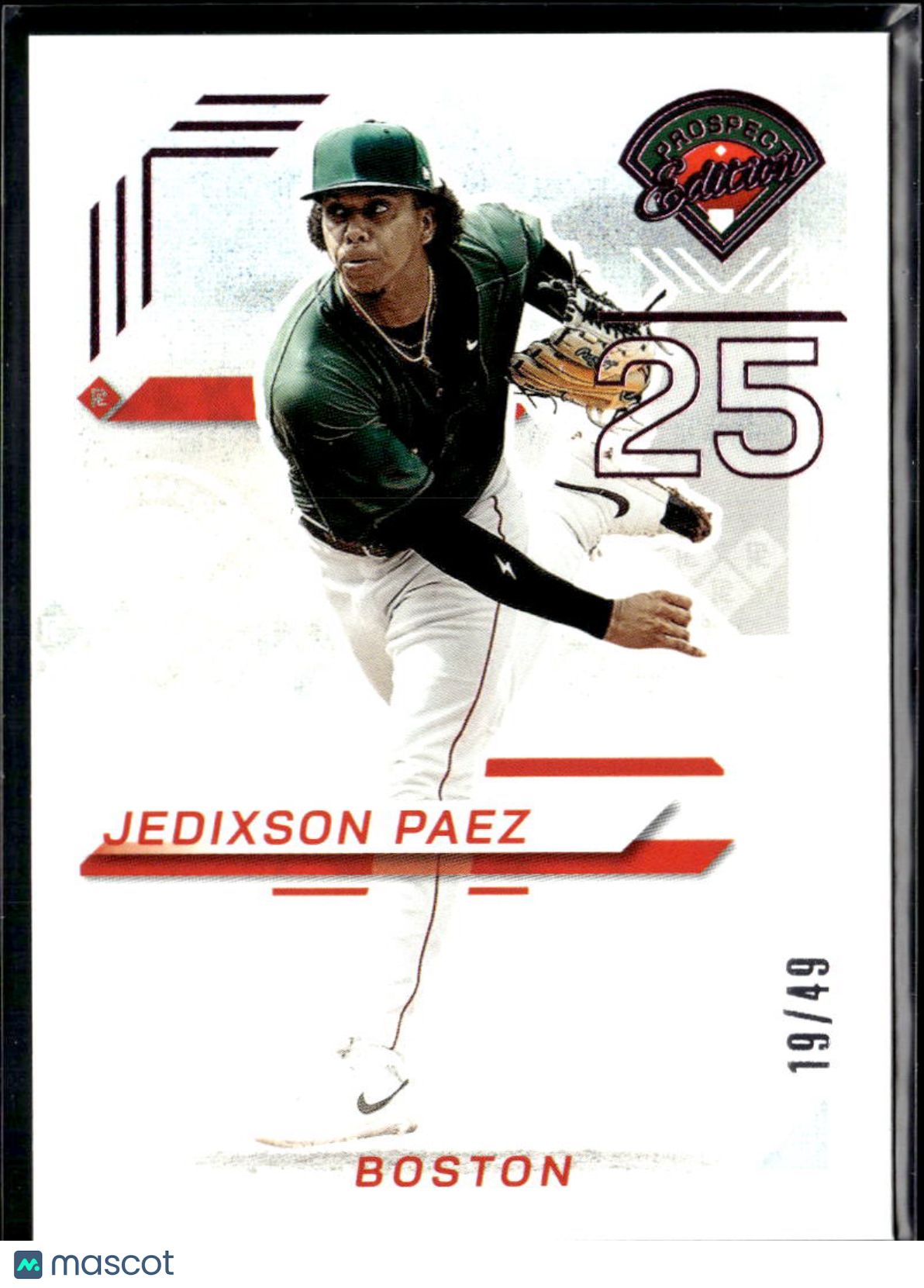 Jedixson Paez 2025 Panini Prospect Edition /49 Boston Red Sox