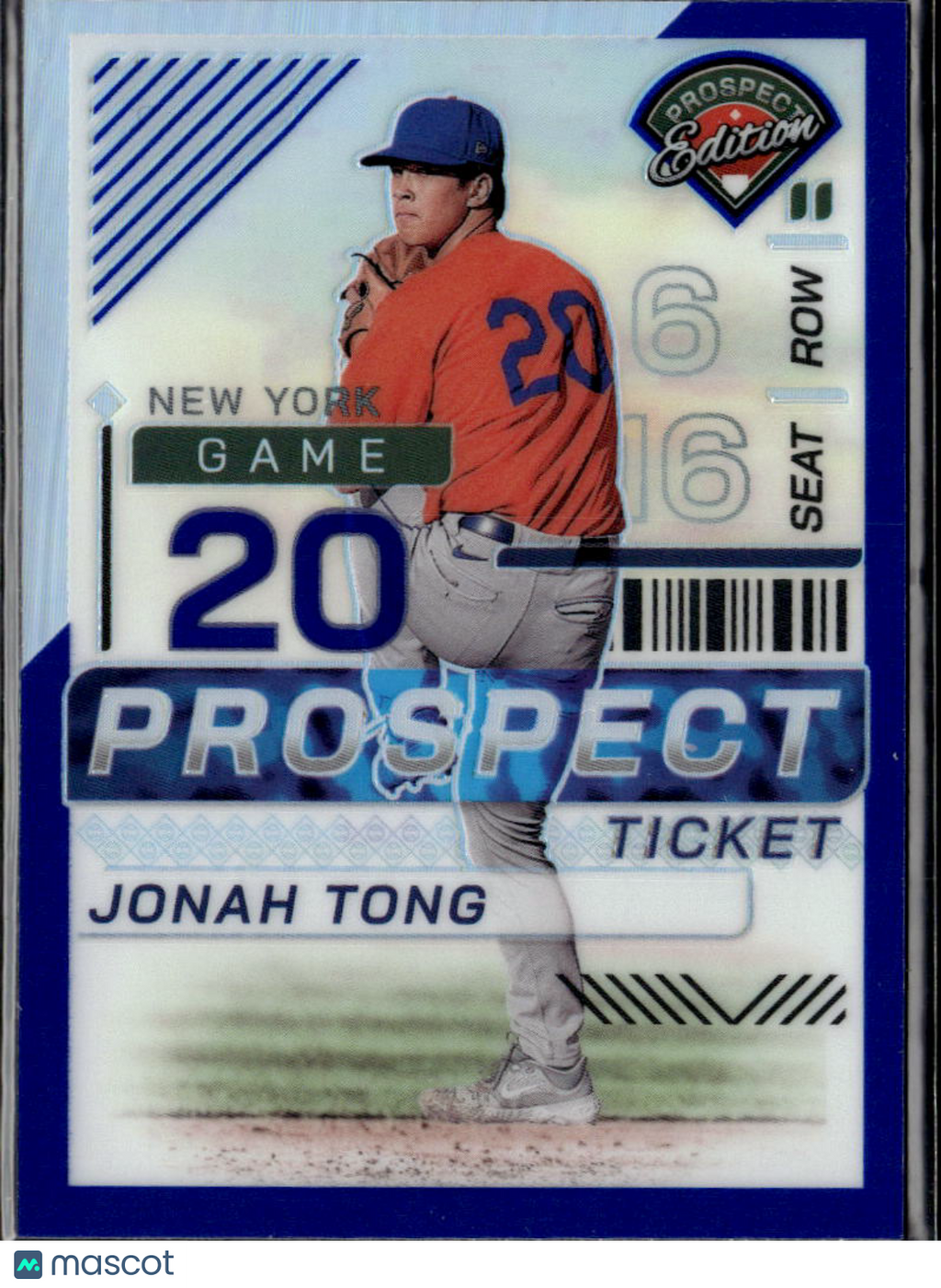 Jonah Tong 2024 Panini Prospect Edition Blue Prizm /149 New York Mets