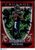 Jalen Milroe 2025 Panini Rookies & Stars Crusade Red RC Seattle Seahawks