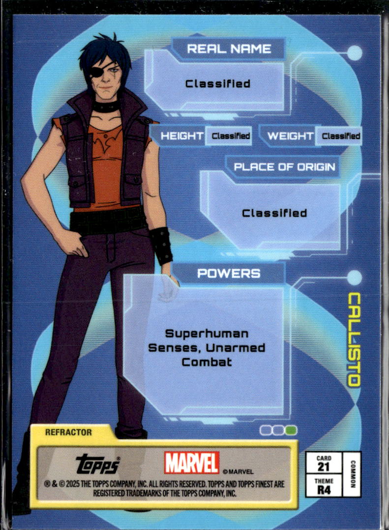 Callistro 2025 Topps Finest Marvel Rise Refractor #21