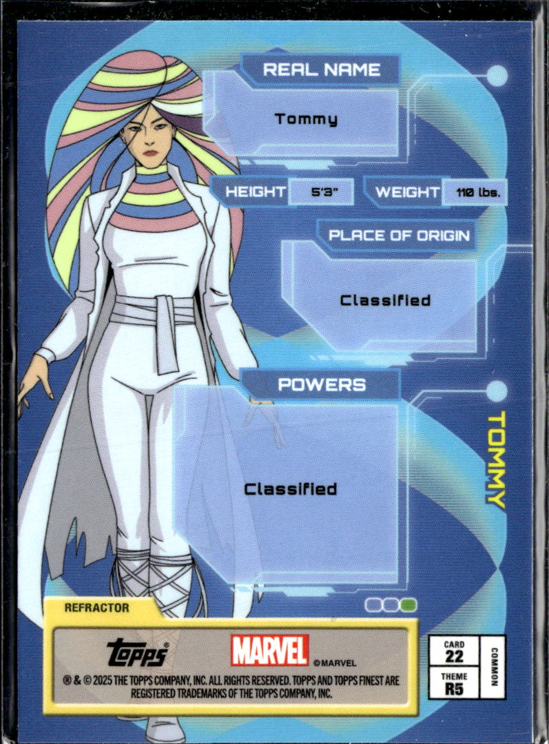 Tommy 2025 Topps Finest Marvel Rise Refractor #34