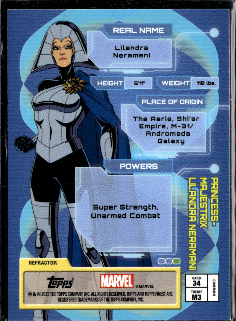 Princell Majestrix 2025 Topps Finest Marvel Masters Refractor #38