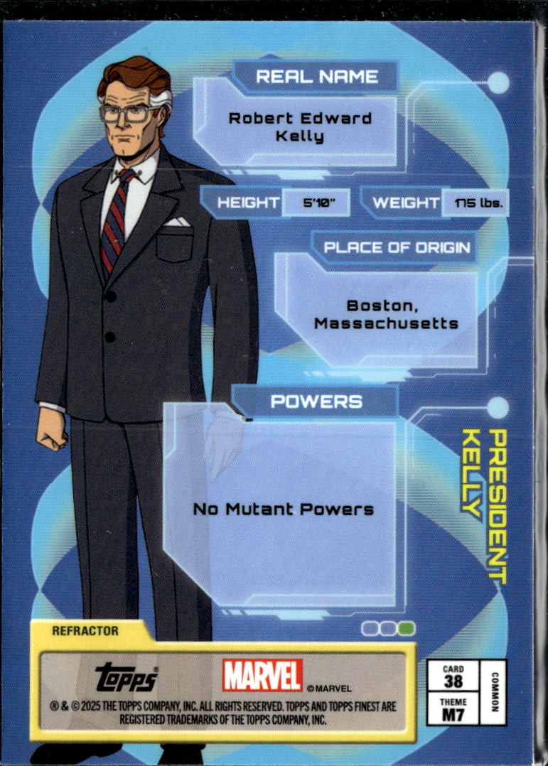 President Kelly 2025 Topps Finest Marvel Masters Refractor #43