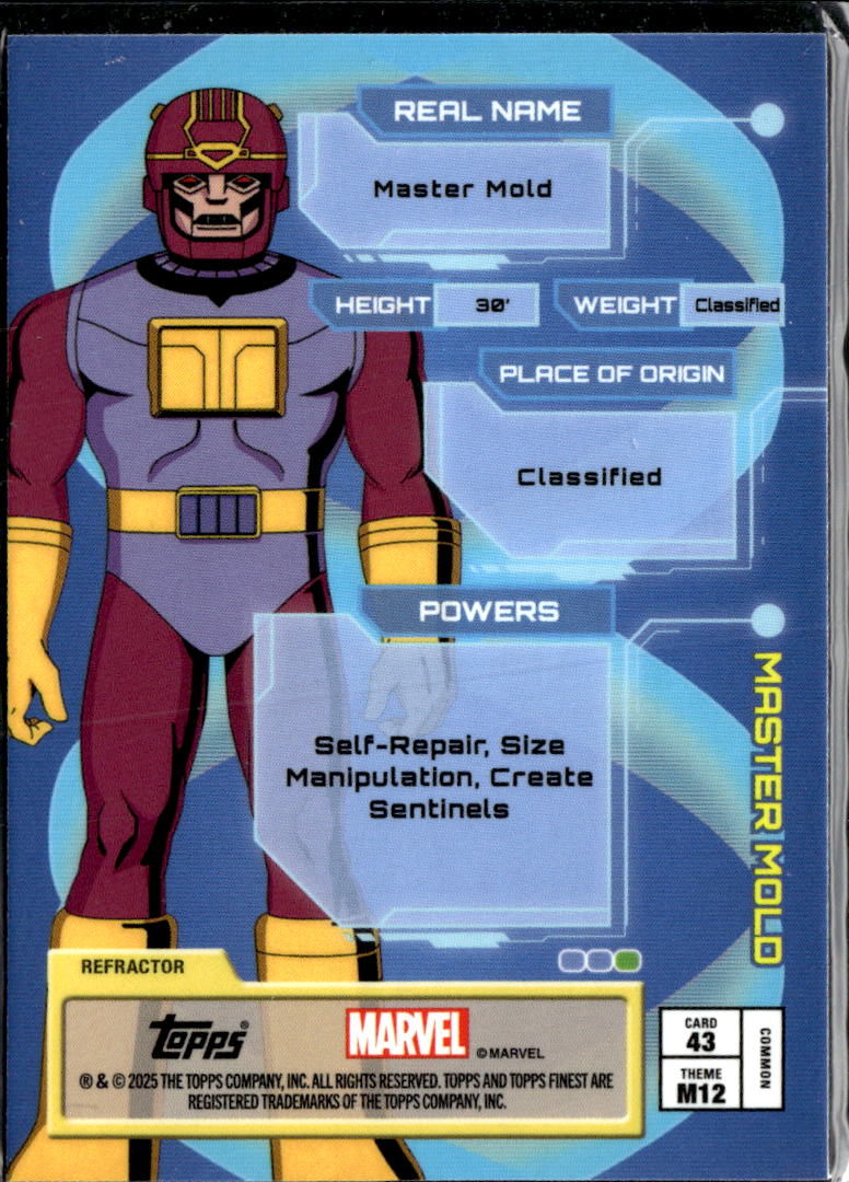Master Mold 2025 Topps Finest Marvel Masters Refractor #33