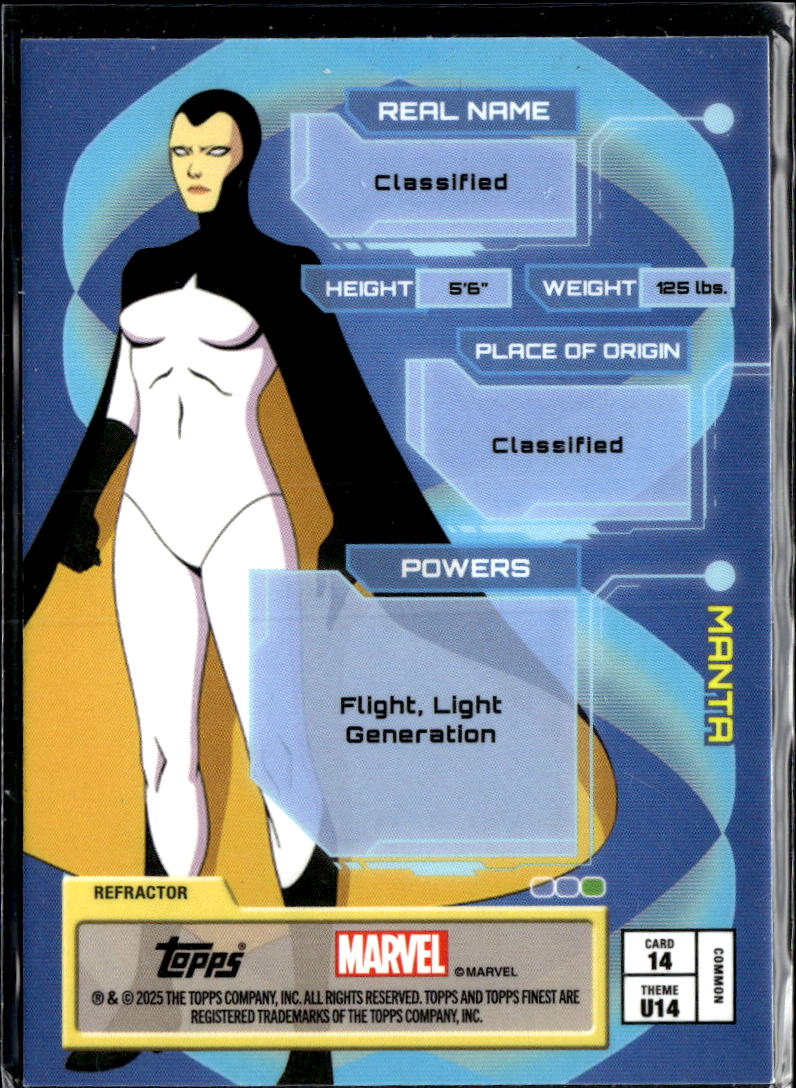 Manta 2025 Topps Marvel Finest Ultimates Refractor #14