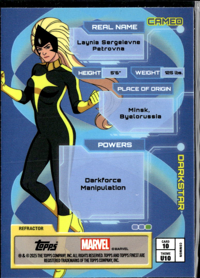 Darkstar 2025 Topps Finest Marvel Ultimates Refractor #U10