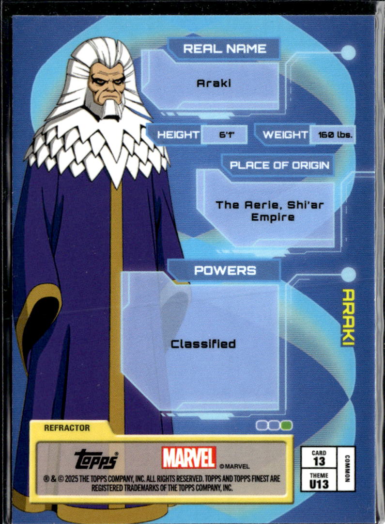 Araki 2025 Topps Finest Marvel Ultimates Ultimates Refractor #13