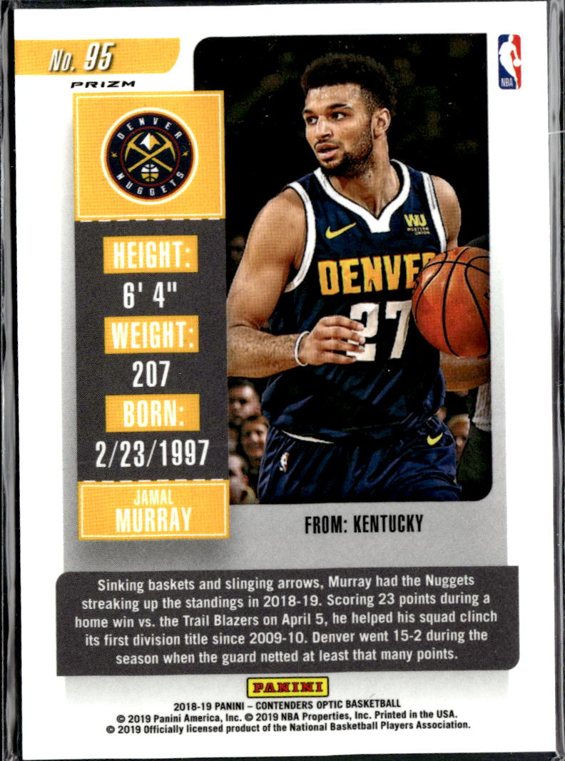 Jamal Murray 2018-19 Contenders Optic Red Denver Nuggets