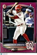 Caleb Lomavita 2025 Bowman 1st Fuchsia /299 Washington Nationals