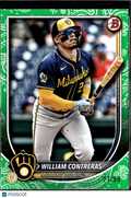 William Contreras 2025 Bowman Green Paisley 27/99 Milwaukee Brewers