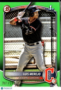 Luis Merejo 2025 Bowman Green 1st /399 Cleveland Guardians