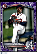 Jhancarlos Lara 2025 Bowman 1st Purple Paisley Atlanta Braves