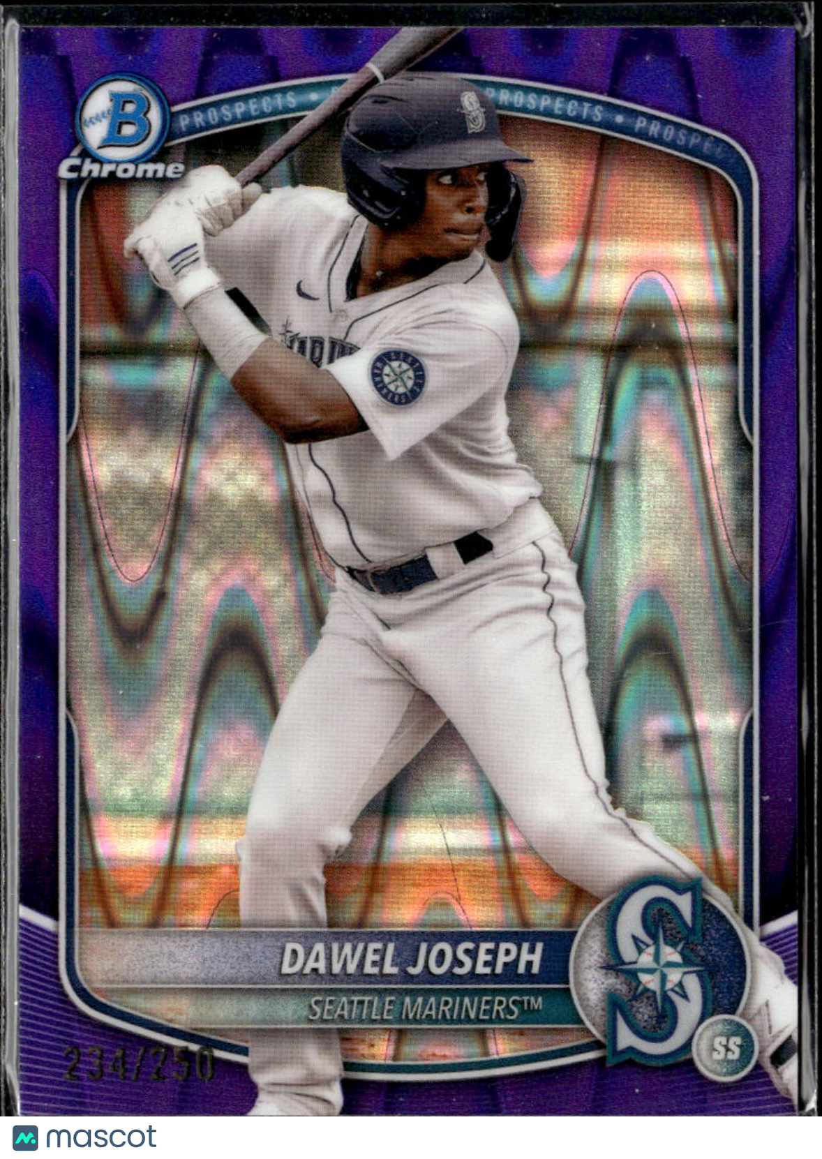 Dawel Joseph 2025 Bowman Chrome Purple RayWave 234/250 Seattle Mariners
