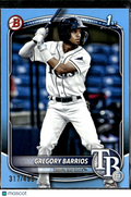 Gregory Barrios 2025 Bowman 1st Sky Blue /499 Tampa Bay Rays