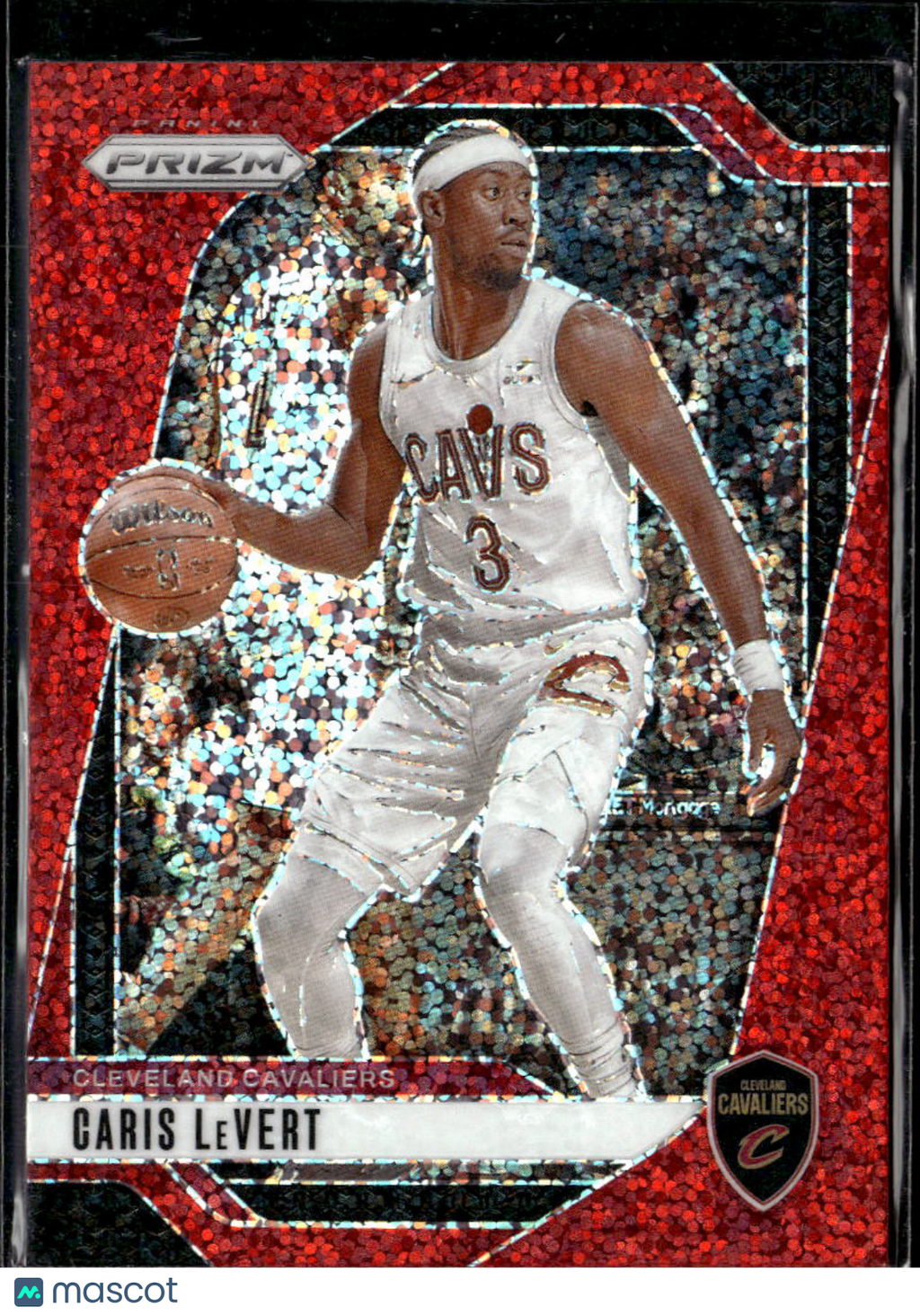 Caris LeVert 2024-25 Panini Prizm Red Sparkle Prizm SSP Cleveland Cavaliers