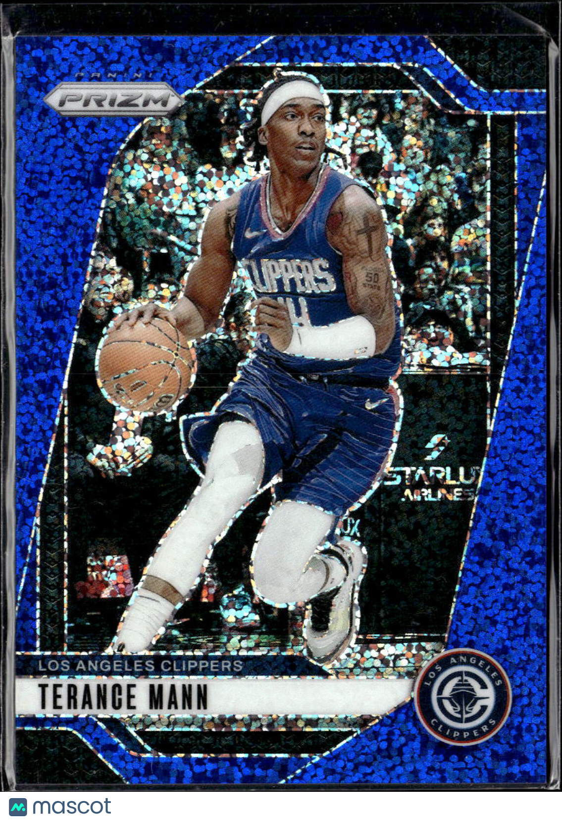 Terance Mann 2024-25 Panini Prizm Blue Sparkle /144 Los Angeles Clippers