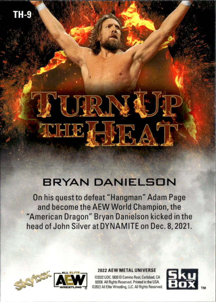 Bryan Danielson 2022 SkyBox Metal Universe AEW Turn Up The Heat