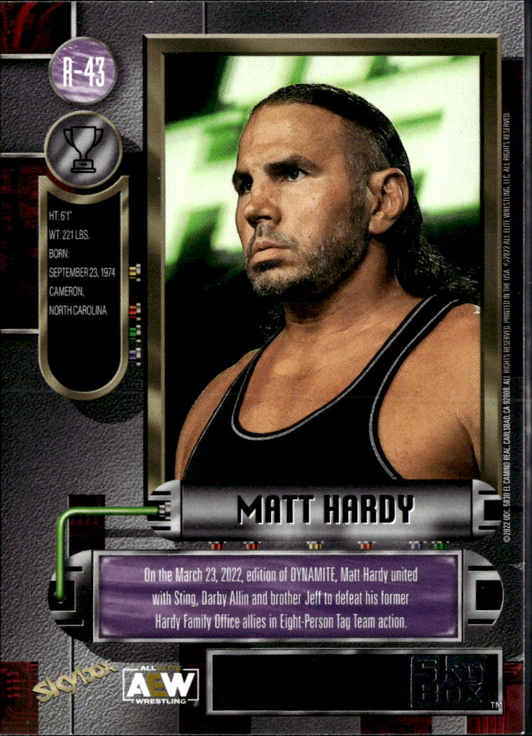 Matt Hardy 2022 SkyBox Metal Universe AEW Retro