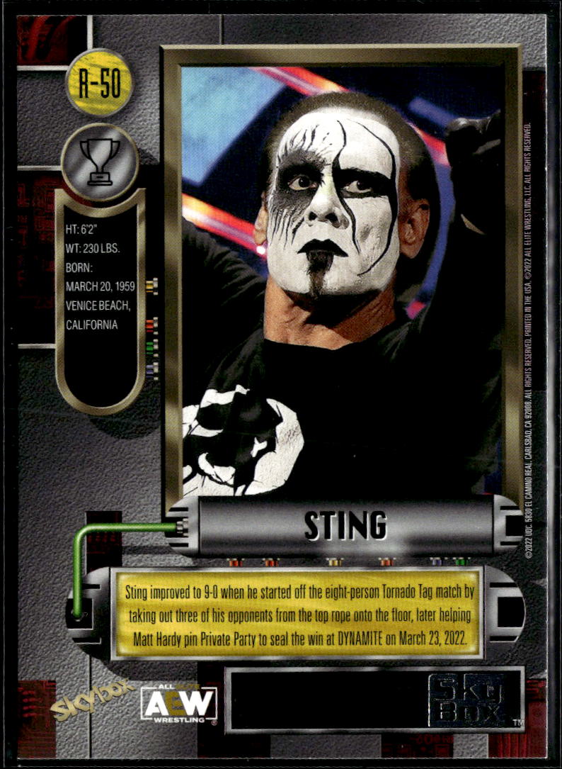 Sting 2022 SkyBox Metal Universe AEW Retro